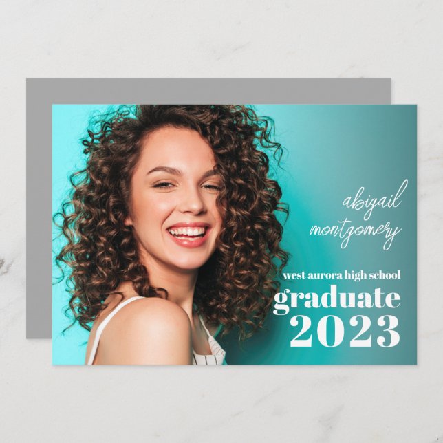 Chic Graduation Invitation (Front/Back)