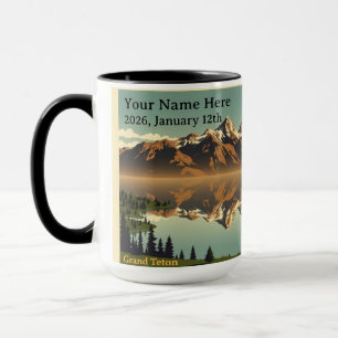 Chic Grand Teton Wildlife & Peak Custom Mug