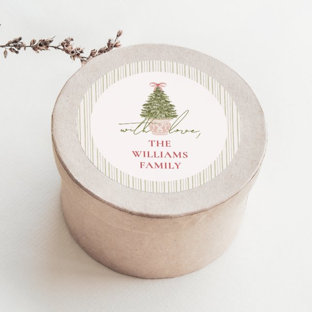 Chic Grandmillennial Christmas Gift Sticker (Creator Uploaded)