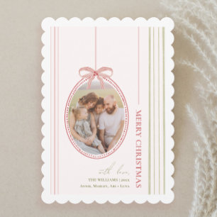 Chic Grandmillennial Coquette Christmas  Holiday Card