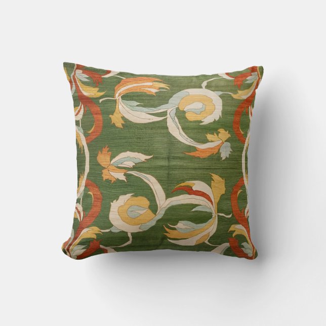 Chic Green Kilim Pillows: A Pop of Colour for Ever Cushion (Front)