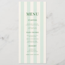 Chic Green Stripes Timeless Vintage Ivory