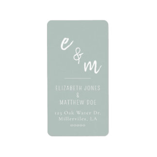 Chic Green Wedding Label
