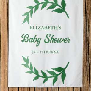 Chic Greenery Baby Shower Tapestry