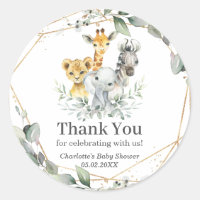 Chic Greenery Jungle Animals Baby Shower Birthday