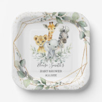 Chic Greenery Jungle Animals Baby Shower Birthday