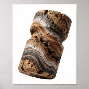 Chic Grey ABSTRACT ART Design Poster