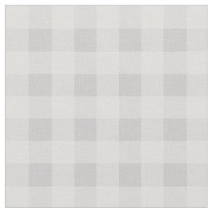 Chic Grey Gingham Plaid Pattern Fabric