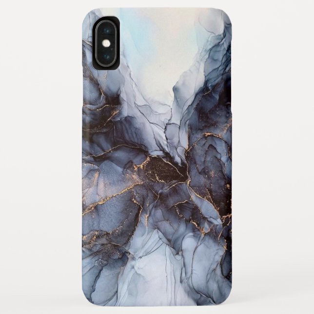 Chic grey navy blue marble      Case-Mate iPhone c Case (Back)