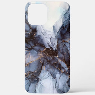 Chic grey navy blue marble      Case-Mate iPhone c 12 Pro Max Case