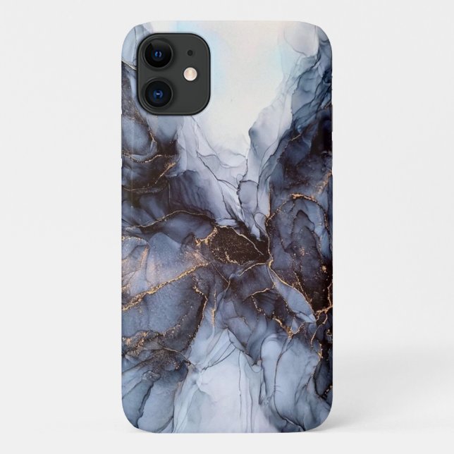 Chic grey navy blue marble      Case-Mate iPhone c Case (Back)