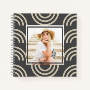 Chic Grey Rainbow Photo Notebook