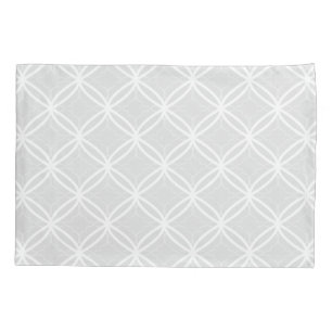 Chic Grey & White Lattice Geometric Pattern Pillowcase