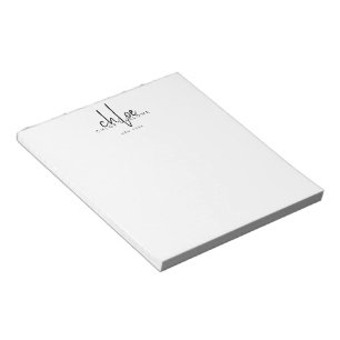 Chic Hair Stylist Minimalist Monogram Notepad