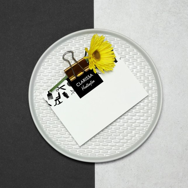 Chic Hair Stylist Pattern Custom Name Post-it Notes (Creator Uploaded)