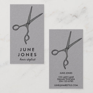 Chic Hair Stylist Scissors Salon Minimal Elegant Business Card