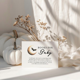 Chic Halloween Baby Shower Books for Baby Enclosure Card
