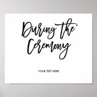 Chic Hand Lettered Ceremony Sign