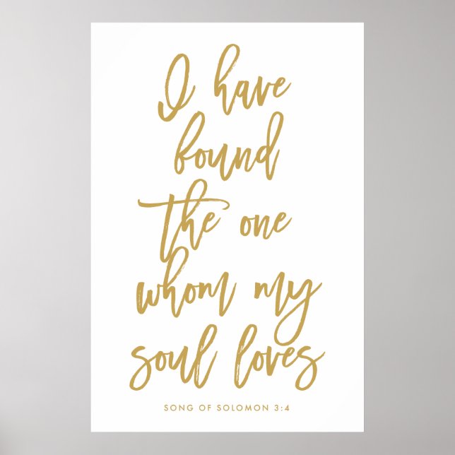 Chic Hand Lettered I have Found the One Sign (Front)