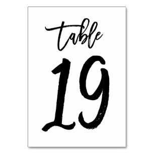 Chic Hand Lettered Table Number Card Table 19