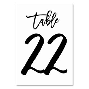 Chic Hand Lettered Table Number Card Table 22