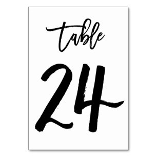 Chic Hand Lettered Table Number Card   Table 24
