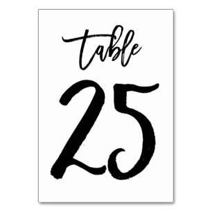 Chic Hand Lettered Table Number Card Table 25