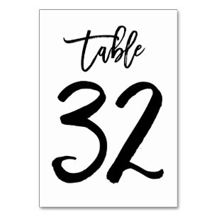 Chic Hand Lettered Table Number Card Table 32