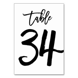 Chic Hand Lettered Table Number Card Table 34