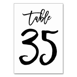 Chic Hand Lettered Table Number Card Table 35
