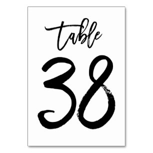 Chic Hand Lettered Table Number Card Table 38
