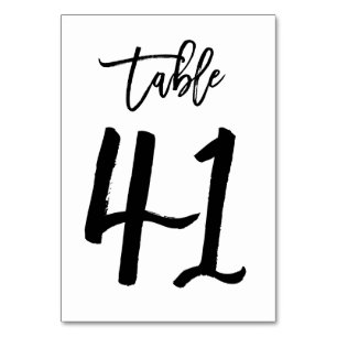 Chic Hand Lettered Table Number Card Table 41