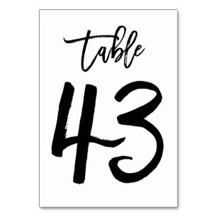 Chic Hand Lettered Table Number Card Table 43