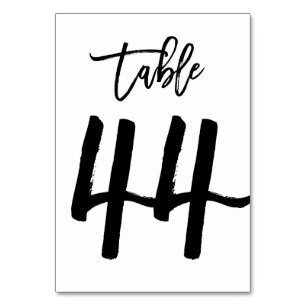 Chic Hand Lettered Table Number Card Table 44