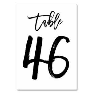 Chic Hand Lettered Table Number Card Table 46