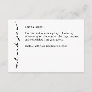 Chic Hand Lettered "Thank You" Enclosure Card