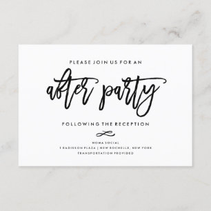 Chic Hand Lettered Wedding After Party Invitation