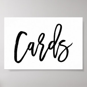 Chic Hand Lettered Wedding Cards Poster