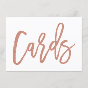 Chic Hand Lettered Wedding Cards Print Rose