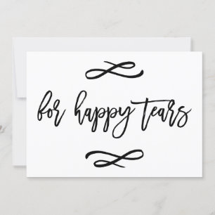 Chic Hand Lettered Wedding Happy Tears Print