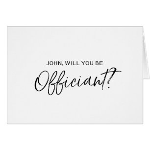Chic Hand lettered Wedding Officiant Proposal