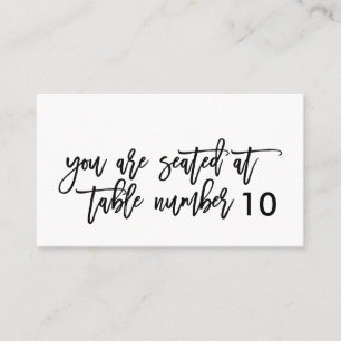 Chic Hand Lettered Wedding Place Card