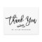 Chic Hand Lettered Wedding Thank You Flat Card