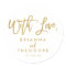 Chic Hand Lettered With Love Favour Label Gold