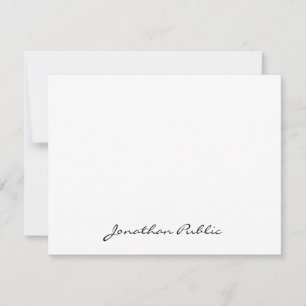Chic Handwritten Script Name Text Simple Design Card