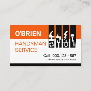 Chic Handyman Tools Tab Business Card