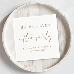 Chic Happily Ever After Party Wedding Reception Napkin