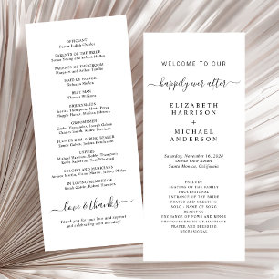 Chic Happily Ever After Wedding Ceremony Program