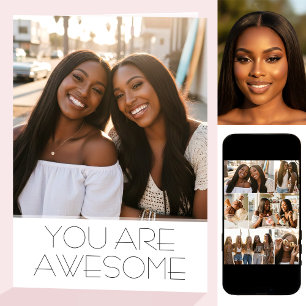 Chic Happy Birthday 21st Photo Best Friend Modern Card