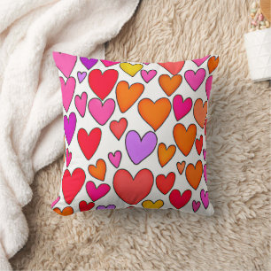 Chic Hearts Elegance: Blissful Love Cushion